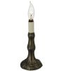10" High Fabric & Fringe Roses Mini Lamp