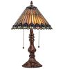 19" High Tiffany Jeweled Peacock Accent Lamp