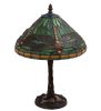 17" High Tiffany Dragonfly W/Twisted Fly Mosaic Base Table Lamp