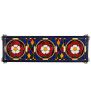 33" Wide X 10" High Tudor Trio Stained Glass Window