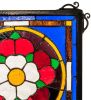 33" Wide X 10" High Tudor Trio Stained Glass Window