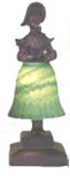 13.5"H Silhouette Prairie Lady Accent Lamp