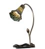 16" High Stained Glass Pond Lily Accent Lamp