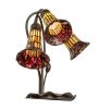 16" High Stained Glass Pond Lily 3 Light Accent Lamp