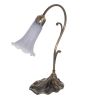 15" High Grey Pond Lily Accent Lamp
