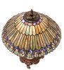 23 High Tiffany Jeweled Peacock Table Lamp