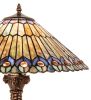 23 High Tiffany Jeweled Peacock Table Lamp