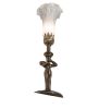 15" High Gray Nouveau Lady Accent Lamp