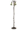 58 High Stained Glass Pond Lily 3 Light Floor Lamp