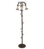58" High Stained Glass Pond Lily 3 Light Floor Lamp