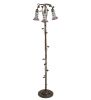 58" High Stained Glass Pond Lily 3 Light Floor Lamp