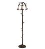 58" High Stained Glass Pond Lily 3 Light Floor Lamp