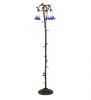 58" High Blue/White Pond Lily 3 Light Floor Lamp