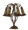 19 High Stained Glass Pond Lily 6 Light Table Lamp
