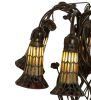 19 High Stained Glass Pond Lily 6 Light Table Lamp