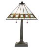 22" High Diamond Band Mission Table Lamp
