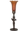15 High Amber Tiffany Pond Lily Nouveau Lady Accent Lamp