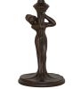 15" High Green Tiffany Pond Lily Nouveau Lady Accent Lamp