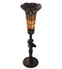 15" High Stained Glass Pond Lily Nouveau Accent Lamp