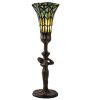 15 High Stained Glass Pond Lily Nouveau Lady Accent Lamp