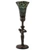 15 High Stained Glass Pond Lily Nouveau Lady Accent Lamp