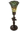 15 High Stained Glass Pond Lily Nouveau Lady Accent Lamp
