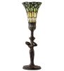 15 High Stained Glass Pond Lily Nouveau Lady Accent Lamp