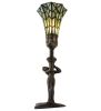 15 High Stained Glass Pond Lily Nouveau Lady Accent Lamp