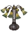 24 High Stained Glass Pond Lily 10 Light Table Lamp