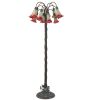 61" High Pink/White Tiffany Pond Lily 12 Light Floor Lamp