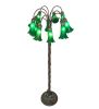 61" High Green Tiffany Pond Lily 12 Light Floor Lamp