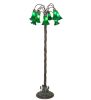 61" High Green Tiffany Pond Lily 12 Light Floor Lamp