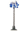 61" High Blue Tiffany Pond Lily 12 Light Floor Lamp