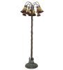 61" High Stained Glass Pond Lily Floor Lamp