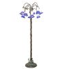 61" High Blue/White Tiffany Pond Lily 12 Light Floor Lamp