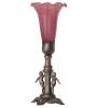 11" High Lavender Tiffany Pond Lily Maidens Mini Lamp