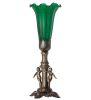 11" High Green Tiffany Pond Lily Maidens Mini Lamp