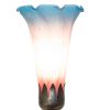 11" High Pink/Blue Tiffany Pond Lily Maidens Mini Lamp