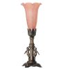 11" High Pink Tiffany Pond Lily Maidens Mini Lamp