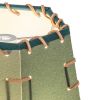 7" Wide Faux Leather & Rawhide Hexagon Shade