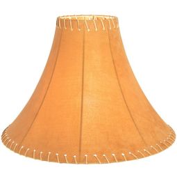 18 Wide Faux Leather Tan Hexagon Shade