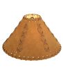 15"W X 8"H Faux Leather Tan Hexagon Shade