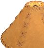 15"W X 8"H Faux Leather Tan Hexagon Shade