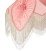 34" High Fabric & Fringe Table Lamp