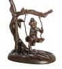 16" High Fluted Bell Cherub on Swing Mini Lamp