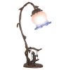 16" High Melon Flower Cherub on Swing Mini Lamp