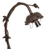 16" High Melon Flower Cherub on Swing Mini Lamp