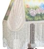 28" High Reverse Painted Roses Table Lamp