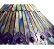 27"H Tiffany Jeweled Peacock Table Lamp.602