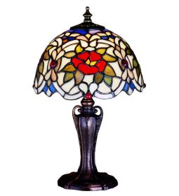 13" High Renaissance Rose Mini Lamp